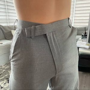 Zara Asymmetrical Grey Fitted Trousers - XS